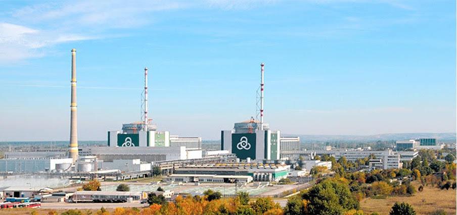 Aerial photo of power plant